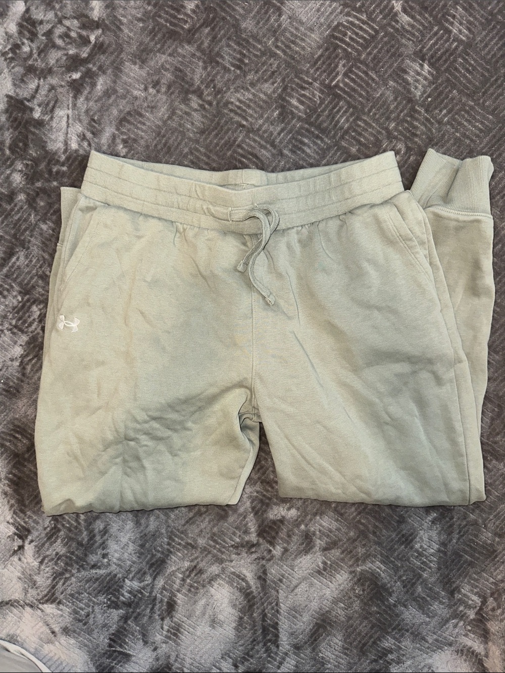 Under Armour Sage Green Track Pants with Drawstring